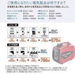 ☆再値下げ☆災害時に！[ナカトミ] インバーター発電機 定格出力0.9kVA中古の画像
