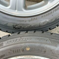 冬14インチ 軽自動車 ダイハツ純正【富山】155/65R14 タント ムーヴ ミラ トコット ココア ジーノ イース ウェイク キャスト 中古4本の画像