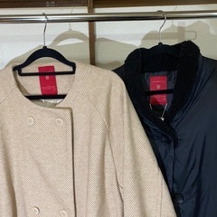 lilasic（リラシク） ダウンコート 黒・ロングコート ベージュ セット売りの画像
