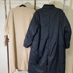 lilasic（リラシク） ダウンコート 黒・ロングコート ベージュ セット売りの画像