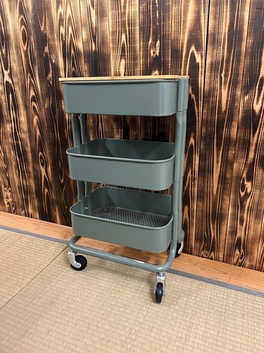 IKEA 収納ワゴン ロースコグ 天板付き