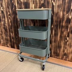 IKEA 収納ワゴン ロースコグ 天板付き