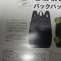 宝島社 ２層構造バックパックの画像