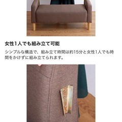 2人掛けソファ　グレー　中古品の画像