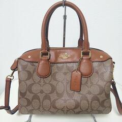 美品 COACH シグネチャー 2way ショルダーバッグ PV...
