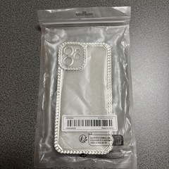 未使用 iPhone12 スマホケース ラインストーン シルバー...
