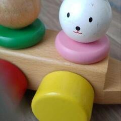 【終了】【お譲りします】MIKIHOUSE ミキハウス 木製トレイン ベビー プルトーイの画像