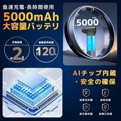 新品✨電動エアダスター 58m/sを超える圧倒的な風速大容量バッテリーコードレスの画像