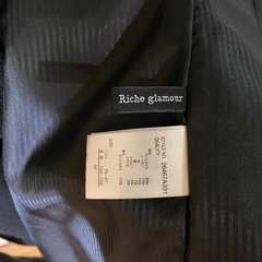 Riche glamour チェスターコート 黒の画像
