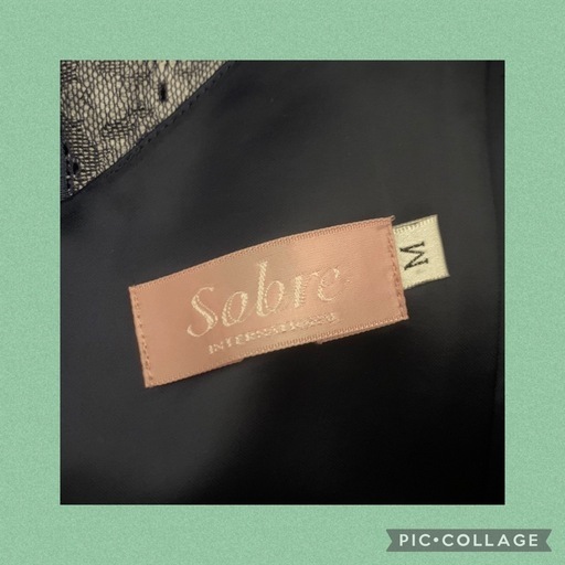 【中古品】ソブレ レース ドレス ネイビー ブラック M