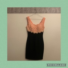 【中古品】ソブレ 花柄 レース ドレス ピンク Mの画像