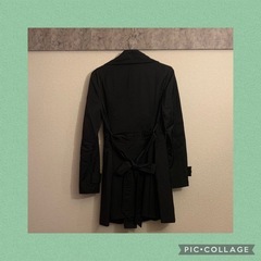 【中古品】BEGUM トレンチコート ブラック Mの画像