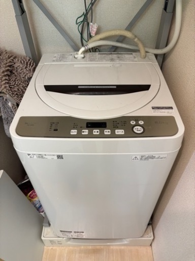 売却済み　2019年式 SHARP ES-GE6D 6㎏　洗濯機