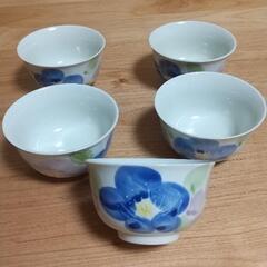 新品未使用  昭和レトロ  湯呑み5客   清秀
