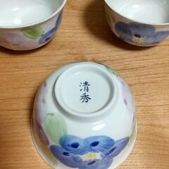 新品未使用  昭和レトロ  湯呑み5客   清秀の画像