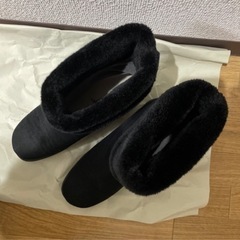 銀座松坂屋購入　購入価格3万円越え　黒　ファーブーツ　防水の画像