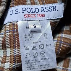U.S.POLO ASSN スカート チェック柄 S ベージュ ロングの画像