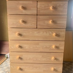 　タンス　洋服収納　衣装ケース　収納棚　　衣類収納　木製　茶色
