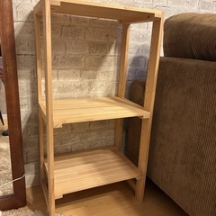 【今月末まで1300円‼️】【美品】IKEA 木製 3段ラック