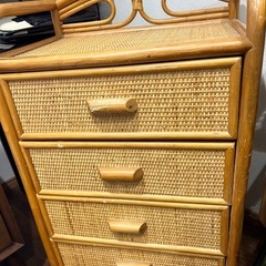 籐の4段チェスト