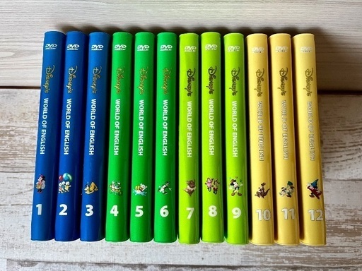 【全巻セット】ディズニー 英語システム ワールドファミリー Disney world of ENGLISH DVD 12巻 セット