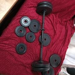 ダンベル、バーベルにもなるセットです。の画像