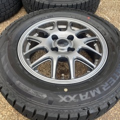 185/70R14 ホイール付きスタッドレスタイヤ 美品 8分山 ダンロップの画像