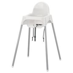 2脚　IKEA アンティロープ　ハイチェア　白   1つはテーブル付き