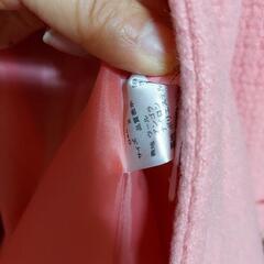 上質！ウール、アンゴラのサーモンピンクのコート 可愛いの画像