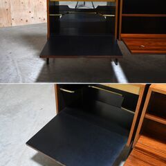 【ヤ取終了6/12】≪yt1763ジ≫ 北欧ヴィンテージ家具 2連オープンシェルフ キャビネット 飾り棚/ルームディバイダー/間仕切り/スウェーデン/デンマーク/中古家具/宮城県仙台市 70109-03 の画像