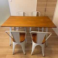 【決定】140×80cm ダイニングテーブル テーブル カフェテーブル 木製 北欧 西海岸 ブルックリン インテリア 食卓テーブル ダイニング 食卓の画像