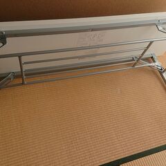 【新潟県中越の方送料無料】折りたたみテーブル 150cmx45cmx70cm キッチンテーブル・調理台・会議テーブルの画像
