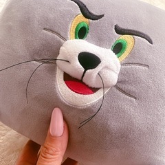 もっちりクッション  トム&ジェリー トム   ぬいぐるみ　トム　ネズミの画像