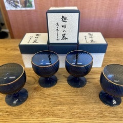 佐々木クリスタル　冷酒杯　4点セット