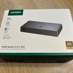 UGREEN HDMI 切り替え器 3入力1出力 8K@60Hz/4K@120Hz HDMIセレクター HDMI切替器リモコン付き48Gbps HDMI2.1 HDCP 2.3 【PS3/PS4/PS5/Switch対応/動作確認済み】の画像
