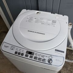 SHARP/シャープ 全自動洗濯機 ES-G60TC-W 6.0kg 2017年製の画像