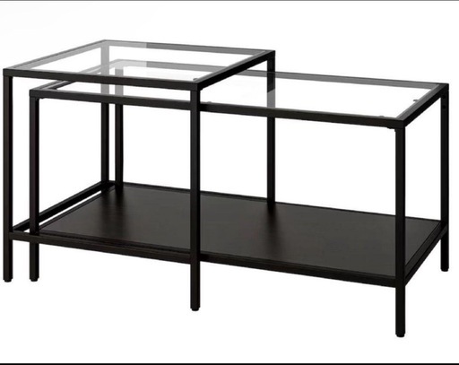 【渋谷区本町】IKEA VITTSJÖ ヴィットショー ネストテーブル2点セット　VITTSJO
