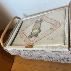 うさぎのイラスト付きバスケット（クーファン）の画像