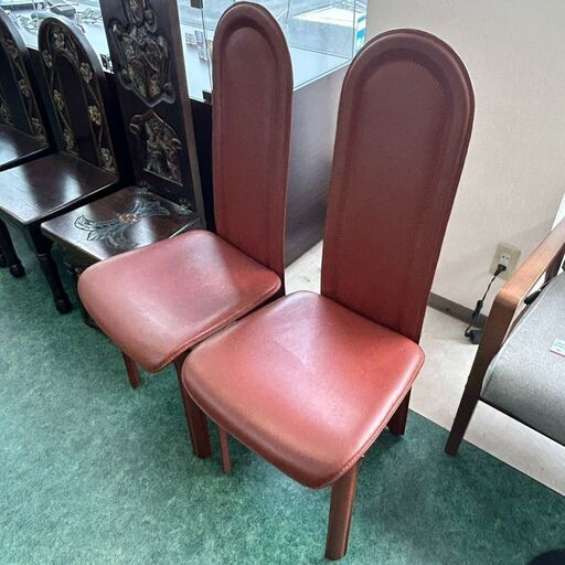 レザー ダイニングチェア 二脚セット 椅子 おしゃれ インテリア 家具 札幌 東区