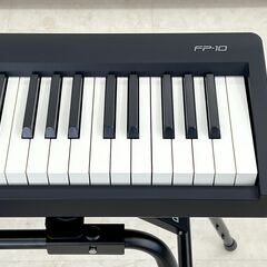 北海道 千歳市/恵庭市 Roland ローランド 88鍵 ポータブル 電子ピアノ FP-10-BK 2022年製 Bluetooth対応 スタンド/椅子付の画像