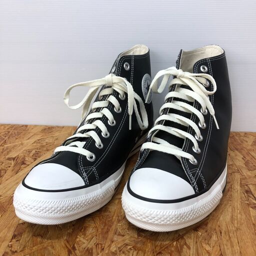 【A303】ハイカットスニーカー CONVERSE ALL STAR ブラック×ホワイト 29.0cm