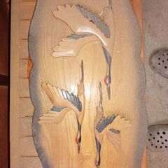 北海道の木製白鳥パネルを売ります。