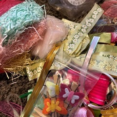 リボン、クリップ、デコレーションテープなどまとめての画像