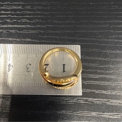 ゴールドリング　ウェーブデザイン リング アクセサリー 指輪の画像