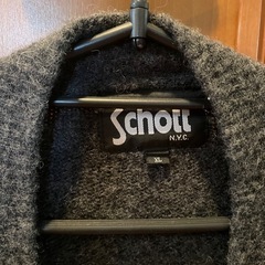 ショット　ニットカーディガンの画像