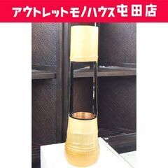 華道具 二重切 竹形の花器 根付 花生け 花入 銅筒 茶道具 札...