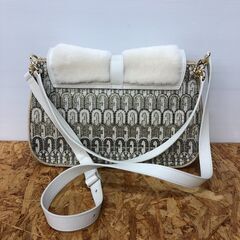 【A306】2WAYショルダーバッグ FURLA ホワイト/ジャガードの画像