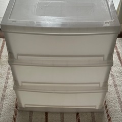 美品❣️3段チェスト、収納ボックス、ケースの画像