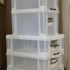 整理用プラスチックケース大3個　小２個　難あり、取りに来られる方にの画像