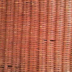 アメリカ購入 籐製収納スツール(大)の画像